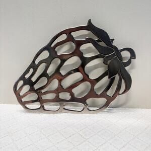 Vintage Silver Strawberry Trivet